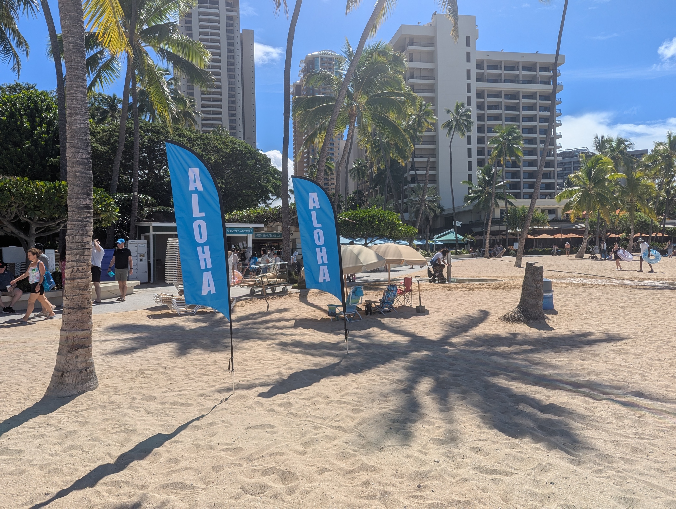 Waikiki beach setup